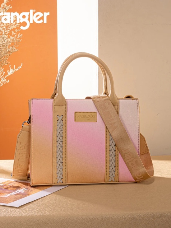 Wrangler Handbags - Wrangler Ombre Western Tote/Crossbody - Tan